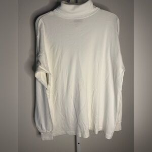Vintage MEDALIST Classic White Long Sleeve Men's Turtleneck Tee